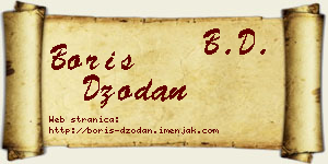 Boris Džodan vizit kartica